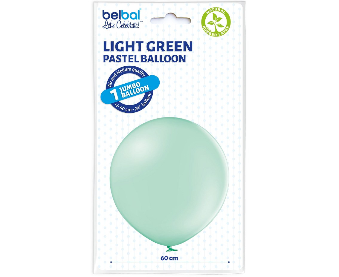 Balloons Belbal 24", B250-446, light green, 5pcs